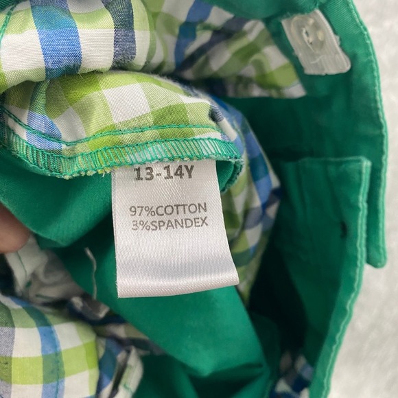 Youth 13-14 Green Chinos‎ Casual Pants Preppy Wear Classic Style Trousers - Picture 7 of 9